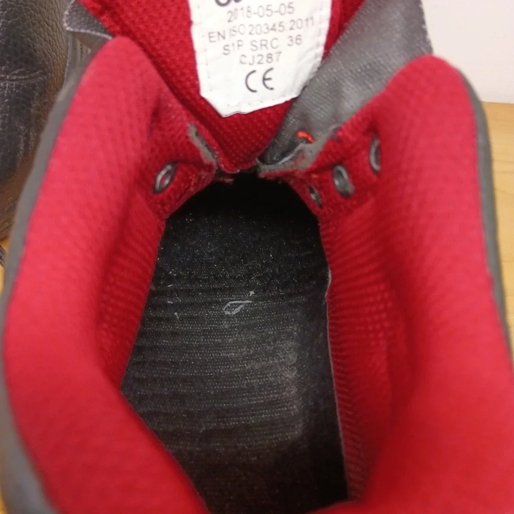 CJ WORK Women's Black Industrial Work Steel Toe FR Shoes Boots Eu Size 36 US 5.5